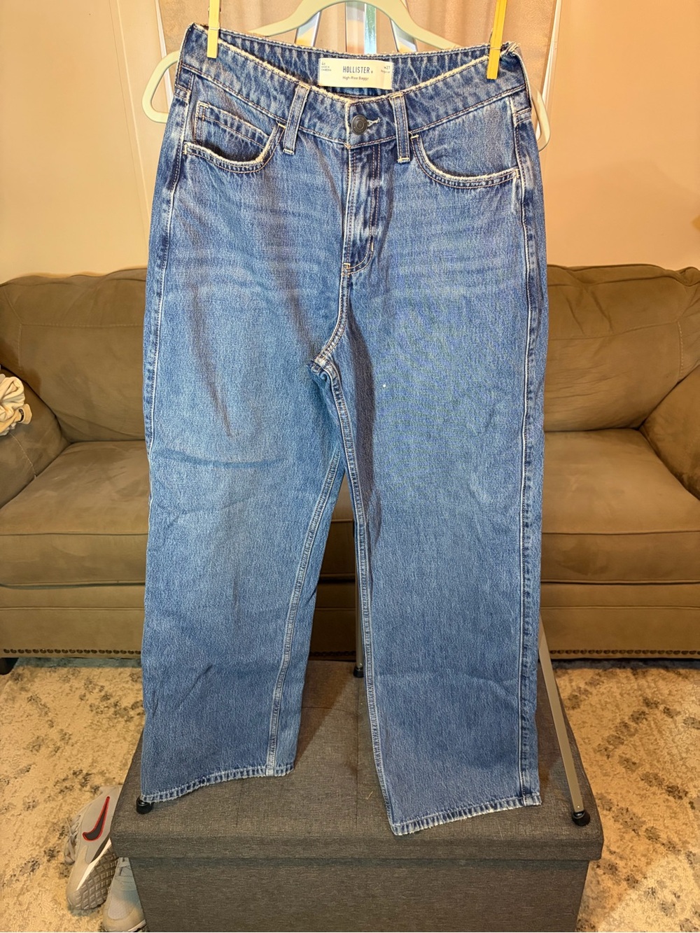 Hollister Women's Medium Blue Wide Leg Jeans